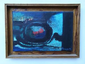 Composition bleu noir