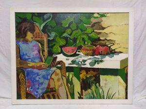 Ingegerd dans le jardin